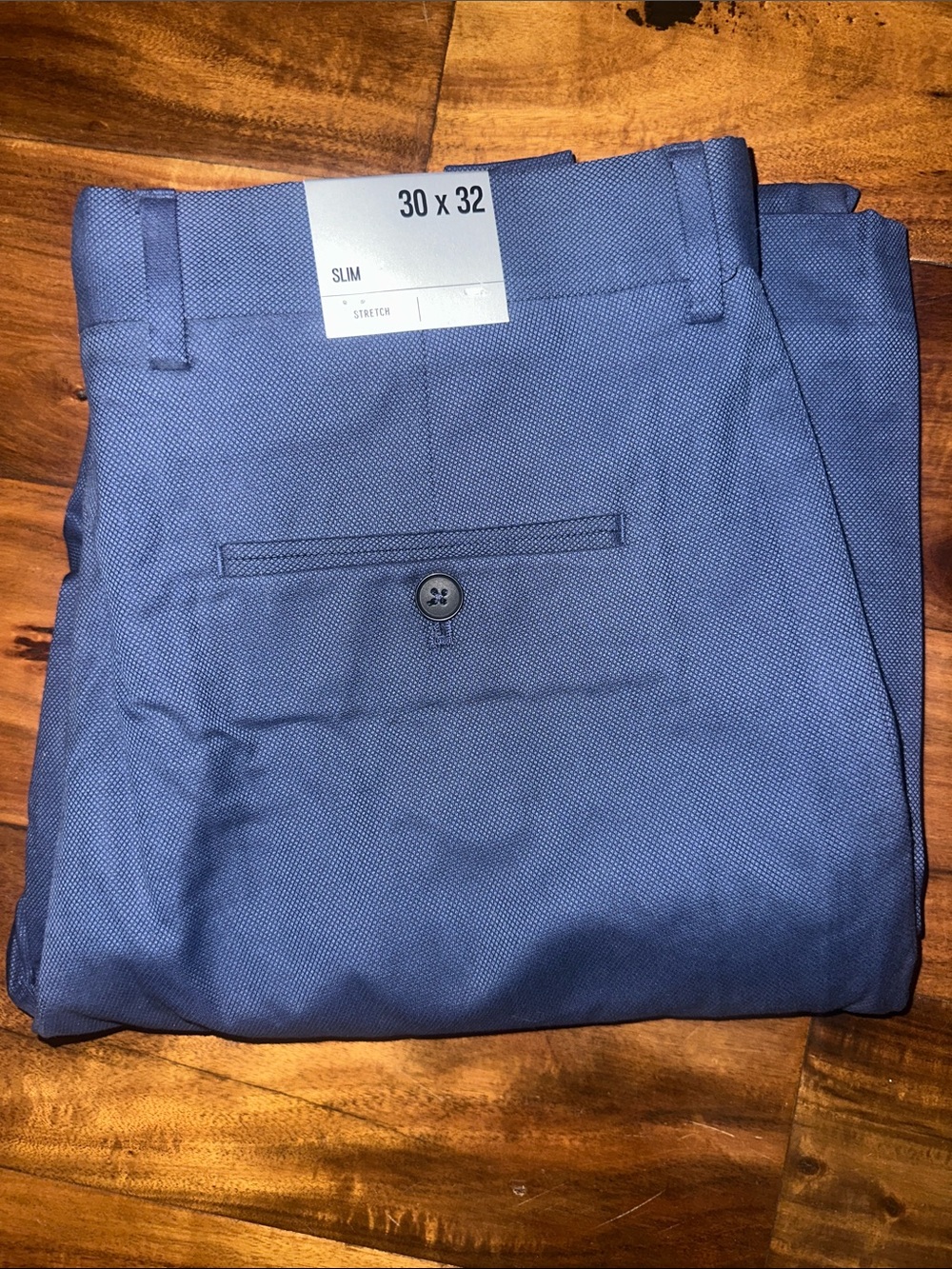 Express Men’s Slim Chinos - Navy - Picture 3 of 3